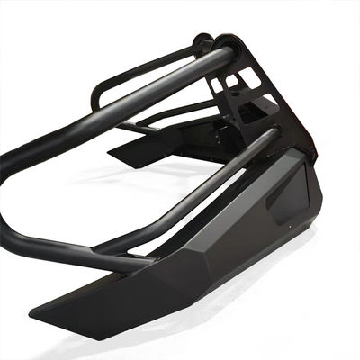 Pare-chocs avant en acier noir pour pick-up 4x4 tout-terrain avec barre de protection et feux LED pour Toyota Hilux LC79