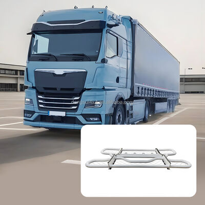 304 en acier inoxydable à deux couches, tube rond, pare-chocs avant, détecteur de cerfs, avec dimensions personnalisables pour les camions For Volvo