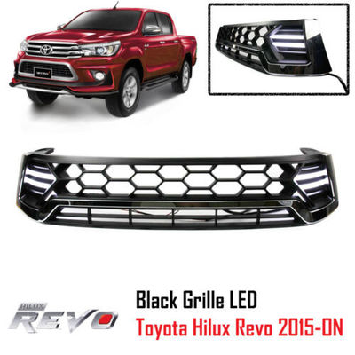 Gril avant noir et blanc d'avant de voiture pour Toyota Hilux Revo 2015 - 2017