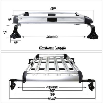 État tout neuf universel de la taille 100% de galerie en aluminium de voiture de Wholesale Top Grade de fabricant d'OEM