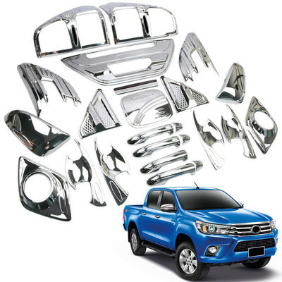 Ruban en plastique écologique de kit de Chrome de voiture et couleur noire pour Hilux Revo 2015+