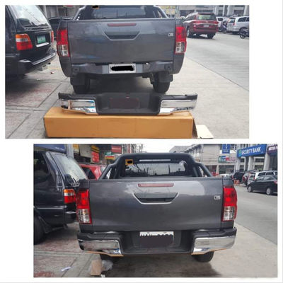 Protecteur de pare-chocs arrière de voiture passé au bichromate de potasse par noir 218*24*17cm pour Hilux Vigo 2004 - 2015
