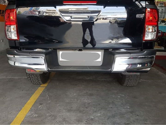Protecteur de pare-chocs arrière de voiture passé au bichromate de potasse par noir 218*24*17cm pour Hilux Vigo 2004 - 2015
