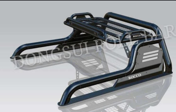 Barre de petit pain en acier de noir de camion pick-up du débouché d'usine d'OEM 4X4 avec l'ajustement de panier de bagage pour Toyota Tacoma Hilux Vigo Revo