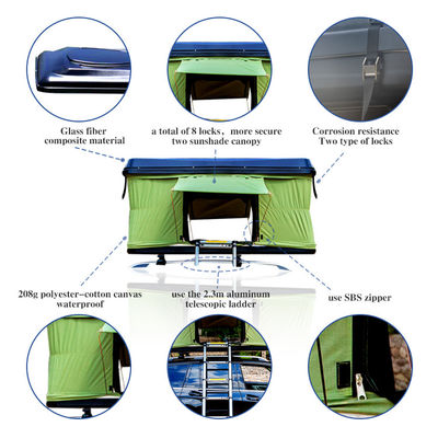 Débouché d'usine en dehors de l'ABS imperméable campant Shell Car Roof Top Tent dure pour la voiture de SUVs