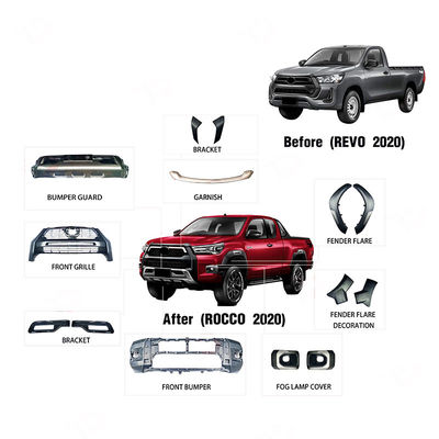 Fabricant Wholesale Black Car Front Bumper Rocco 2020 d'OEM 2021 kits de corps de remontée du visage
