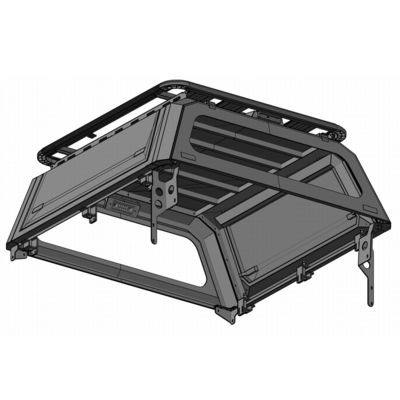 couverture dure en acier de Tonneau du noir 4x4 pour Toyota Hilux Ford Ranger F150 BT50 Dmax