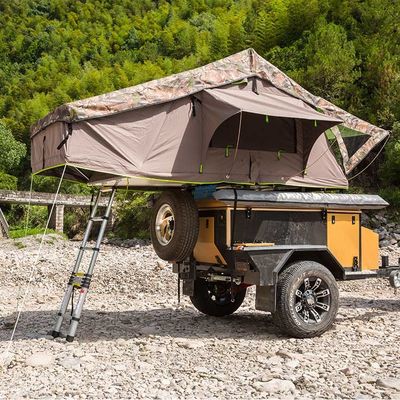 Dessus de toit Shell Vehicle Roof Tent molle de tente de côté de voiture de 4 personnes