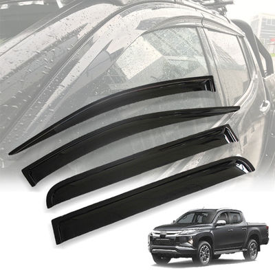 pare-soleil en plastique de fenêtre de porte de Sun de pluie de voiture de noir de plat de dérapage du camion 4x4